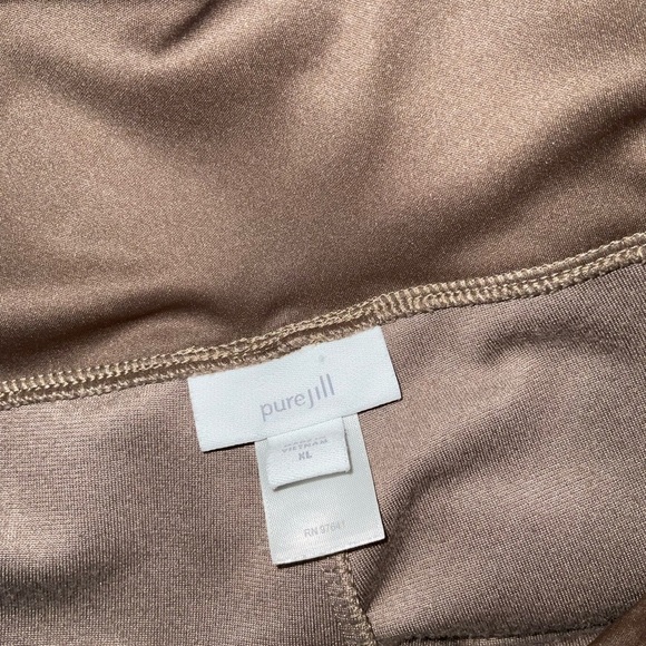 Pure Jill 2 Piece Plush Lounge Legging Top Set Size XL Brown - Picture 4 of 12